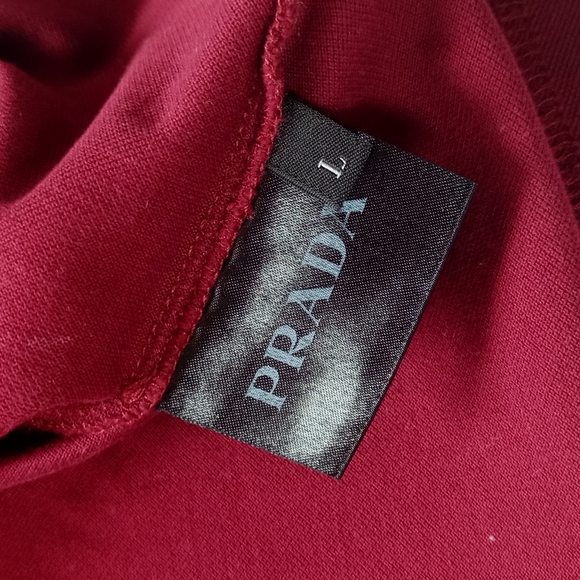 2016 Prada Milano Polo T-Shirt Maroon/Yellow - Picture 6 of 10